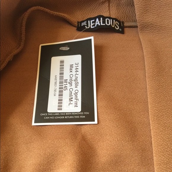 🛑SOLD🛑BE JEALOUS Long Sleeve Crdgn Cml - Picture 3 of 4